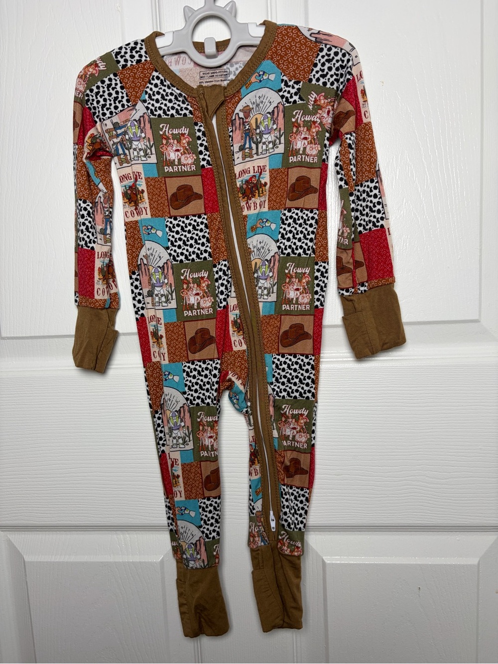Toy Story Western Cowboy Bamboo Convertible Zippy Pajamas 6-12M